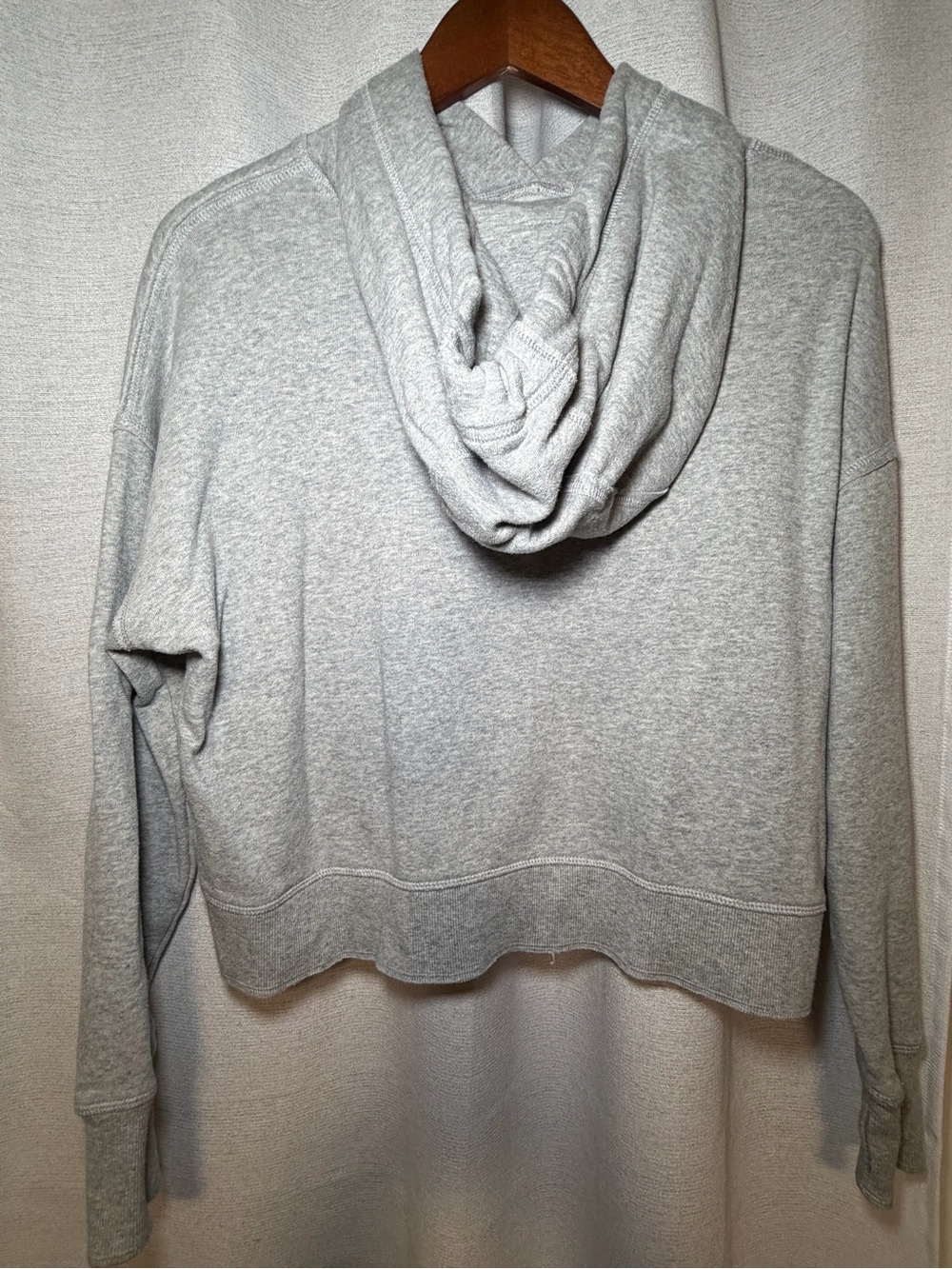 Calvin Klein performance cropped hoodie gray fleece sweatshirt size small - Picture 3 of 6
